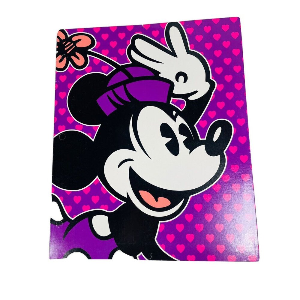 Disney Minnie Mouse Stuff Kids 3 Ring Folders For Binder Die-cut Unpunched